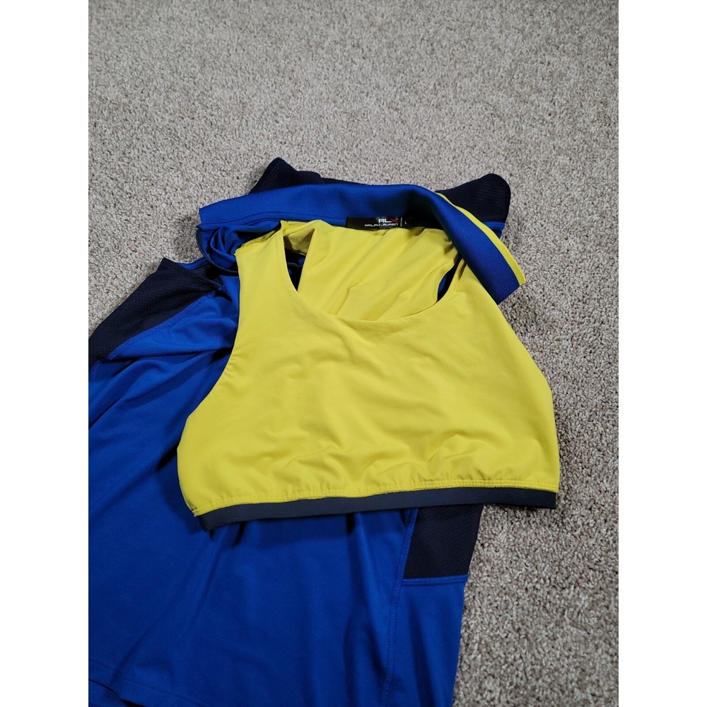 Ralph Lauren RLX Vest Jacket Womens Large Stretch 1/2 Zip Racerback Blue Golf - Picture 7 of 13